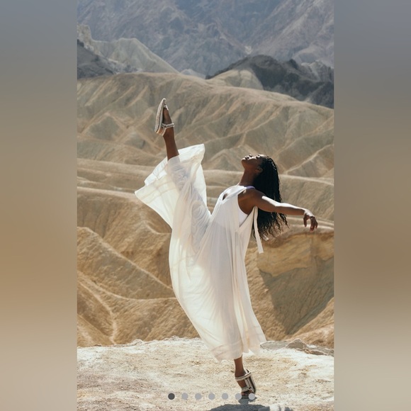 Free People FP Movement Seven Stars Onesie - Flowy Ivory Cream Jumpsuit - Picture 3 of 13